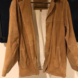 Andrew Marc suede button down coat